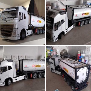 Italeri volvo fh12 globetrotter and technocar trailer